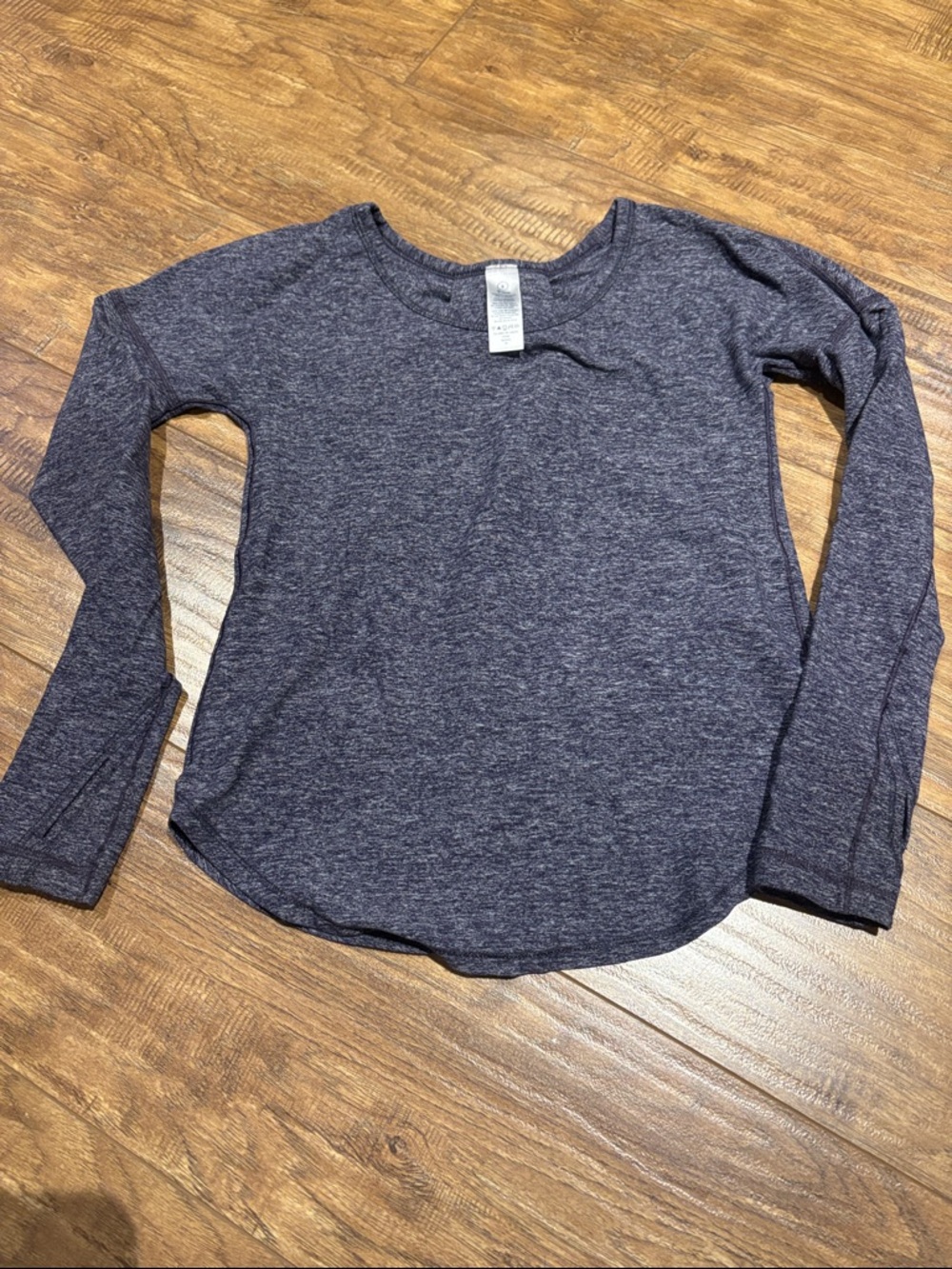 Ivivva Girls' Long Sleeve Heathered Navy super soft Top